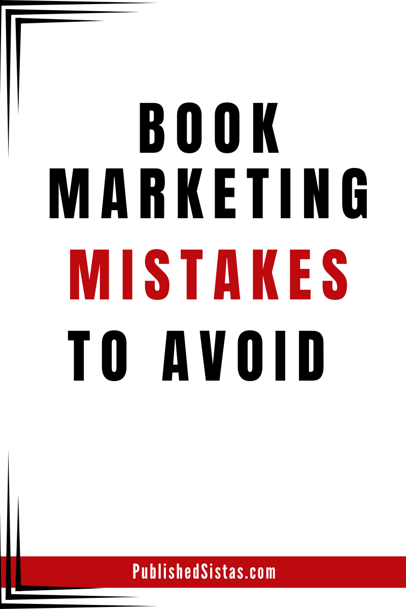 text box reading book marketing mistakes to avoid